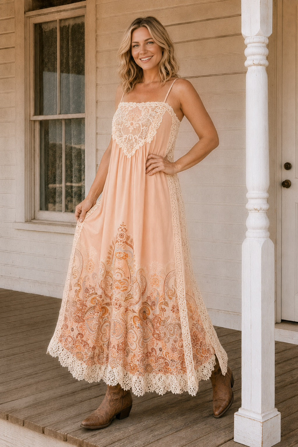 Amoret Slip Dress - Peach