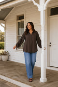 Whisper Blouse - Brown