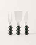 Olive stainless steel cheese knives, set of 3, gift boxed