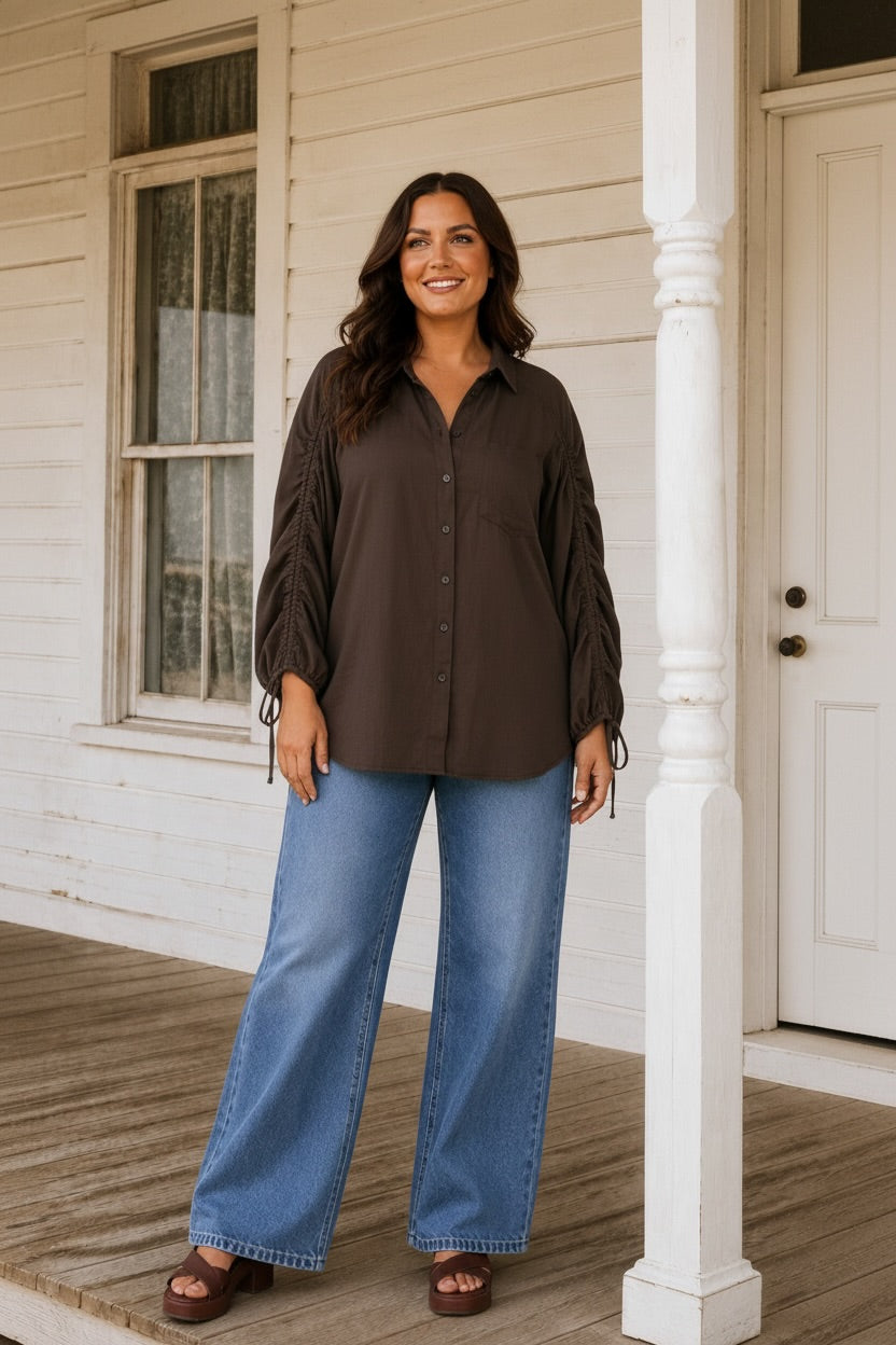 Whisper Blouse - Brown