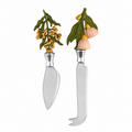 Madge resin cheese knives, set of 2, gift boxed