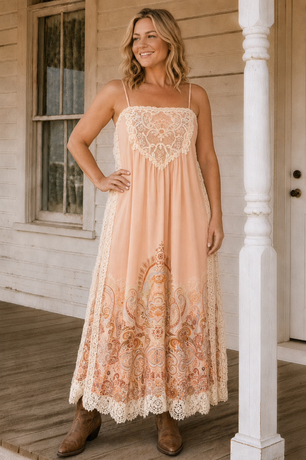 Amoret Slip Dress - Peach