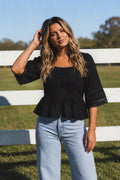 Dentelle Black Blouse