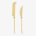 Amalia resin-handled cheese knives, set of 2, gift boxed