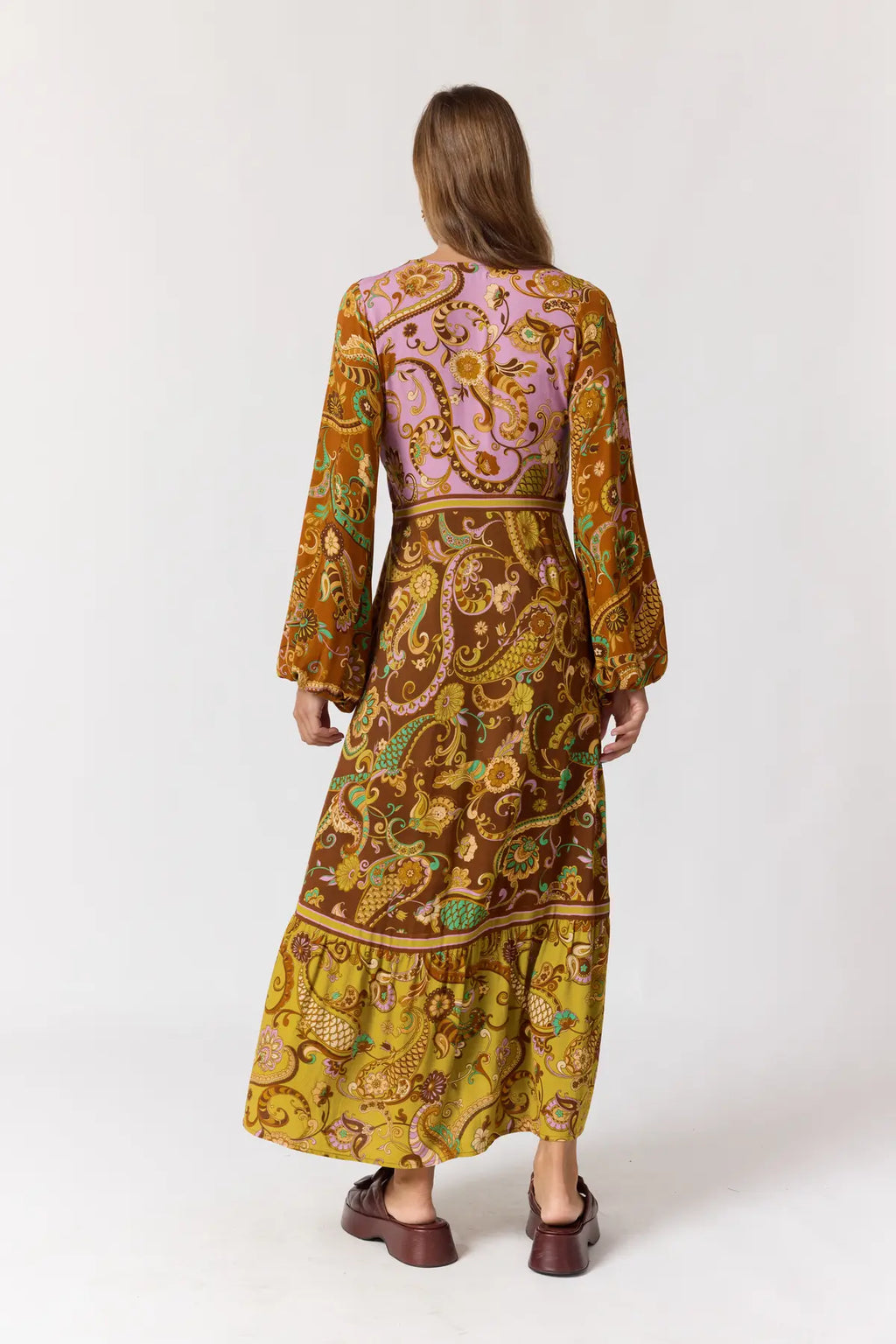 Maple Maxi Dress in Mulberry by Nine Lives Bazaar