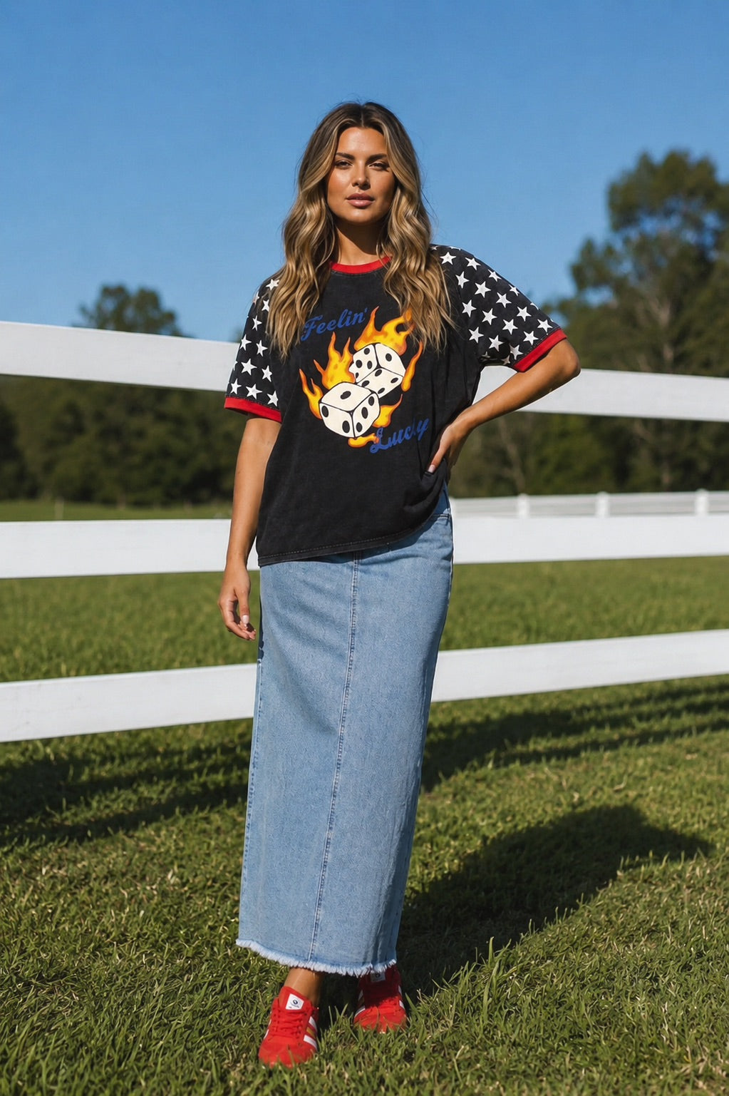 Feeling Lucky Black Tee