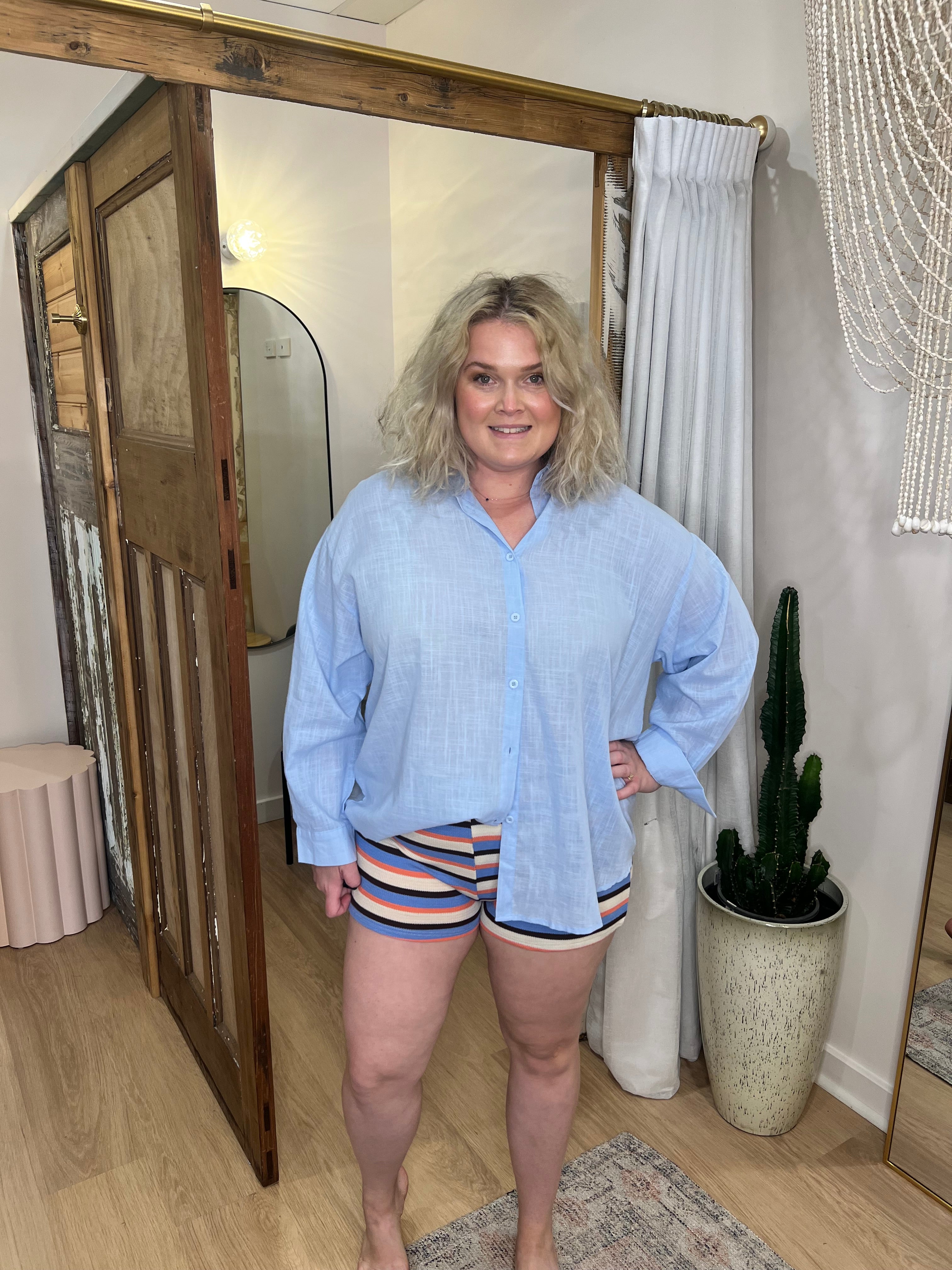 Blu Belle Blouse and Short Set