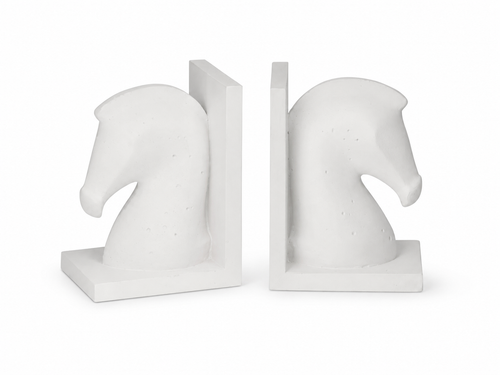 Cavallo cement horse head bookends, set of 2