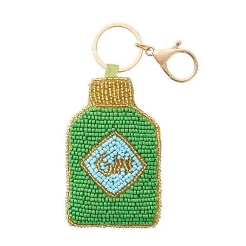 Gin Beaded Keyring