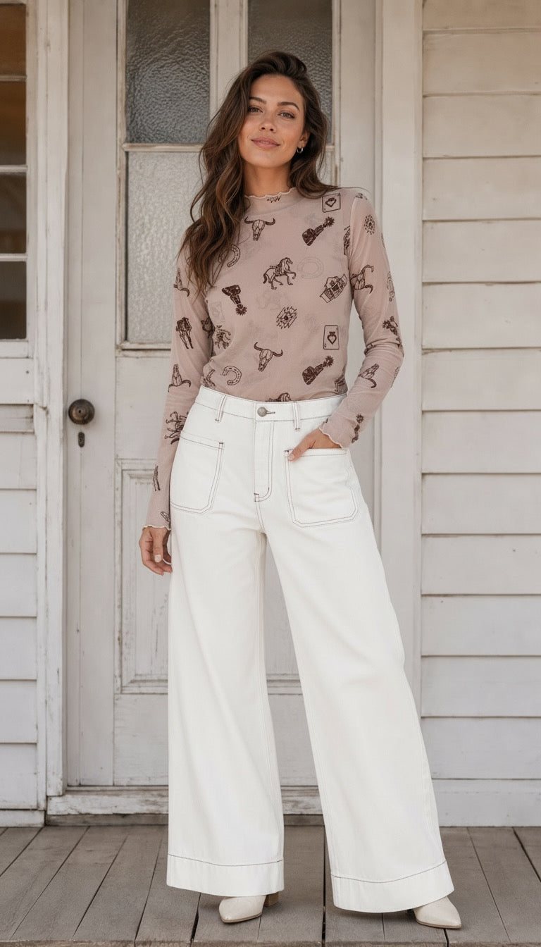 Lucky Rancher Mesh Top