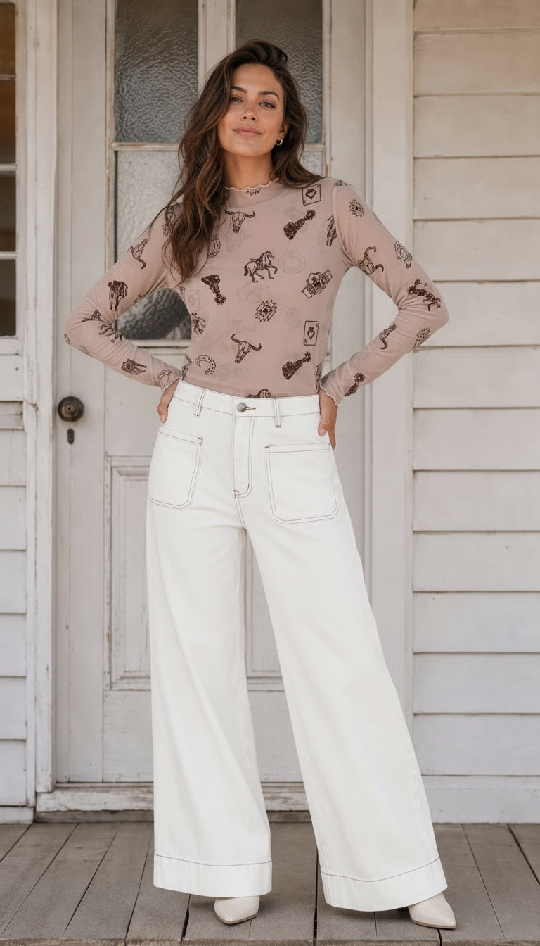Lucky Rancher Mesh Top
