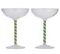 Swirl Set 2 Coupe Glass G/W