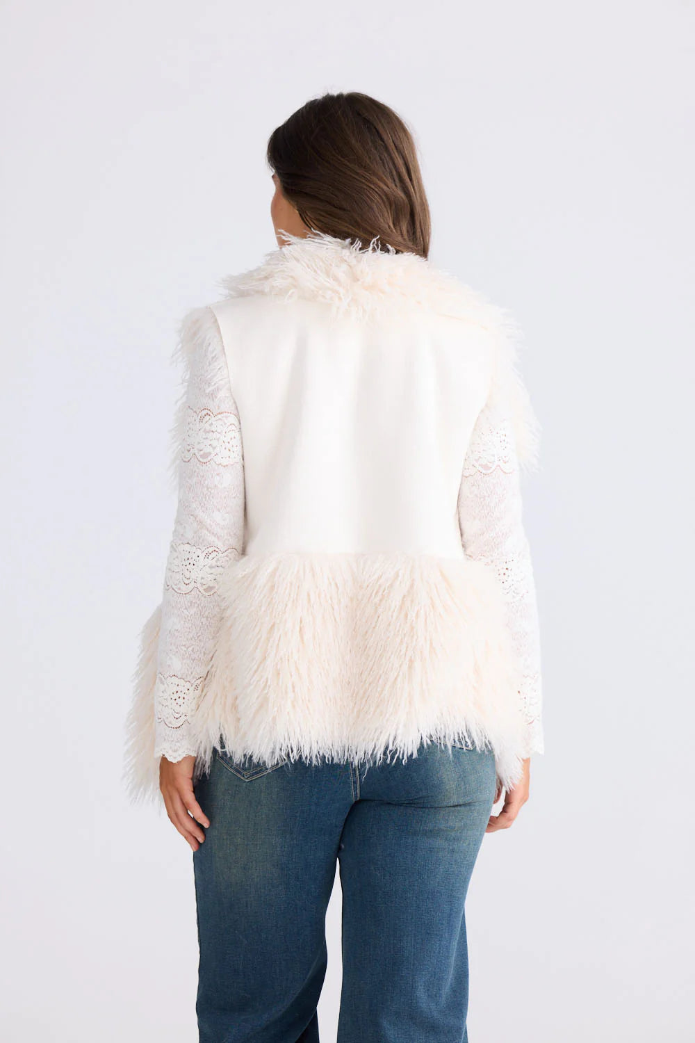 Luna Fur Vest - Beige