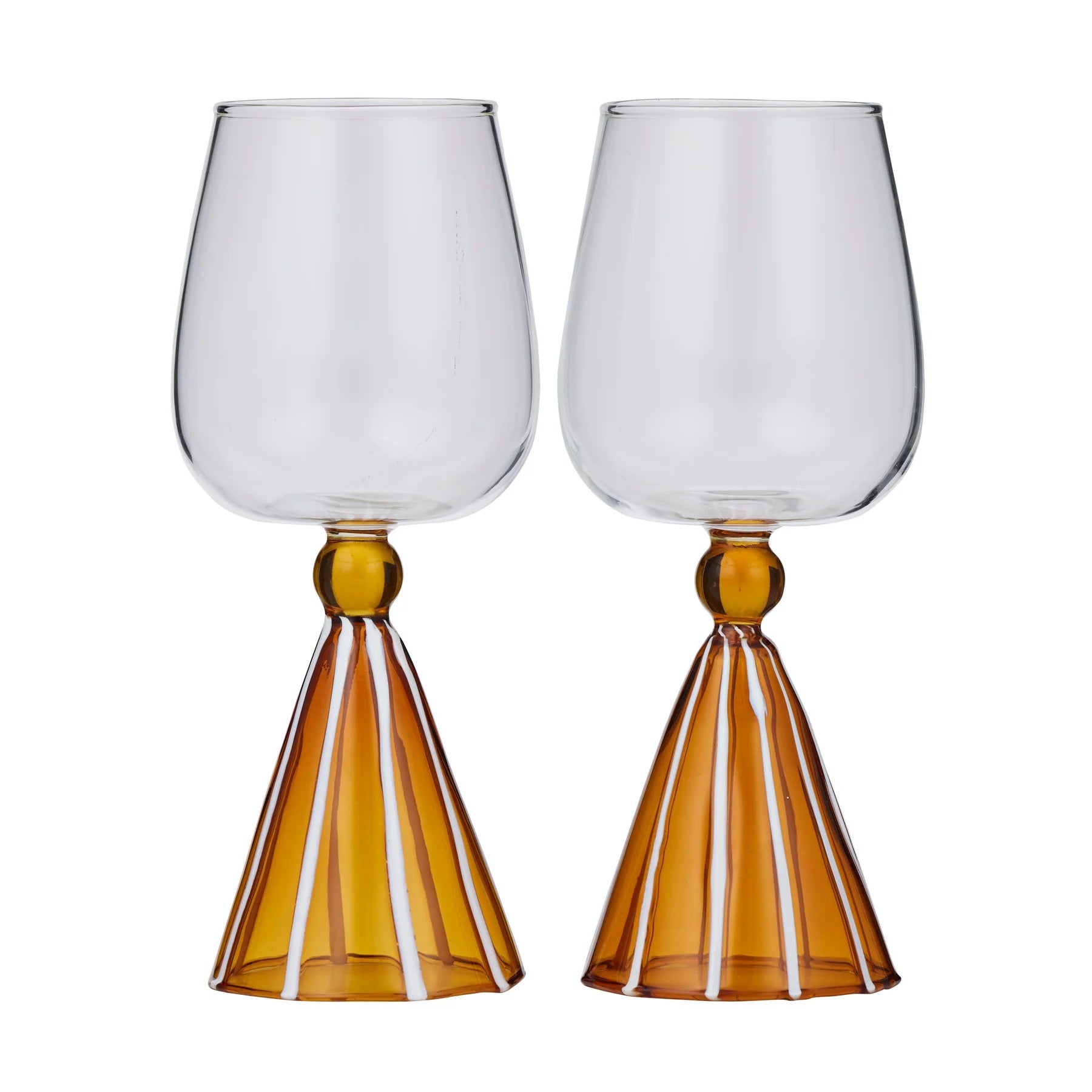 Ragni Set 2 Amber Wine Glass