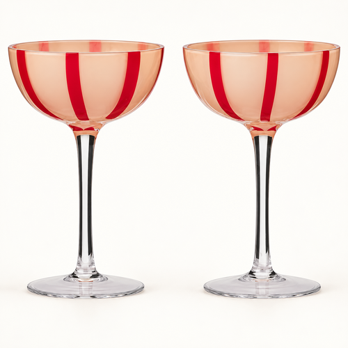 Aperitivo Set 2 Coupe Pink & Red