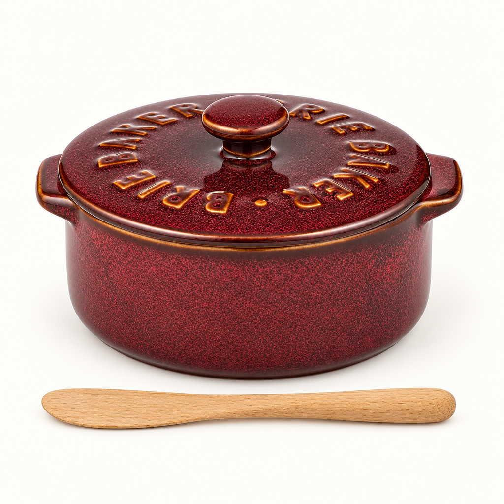 Brie Baker Burgundy Ceramic