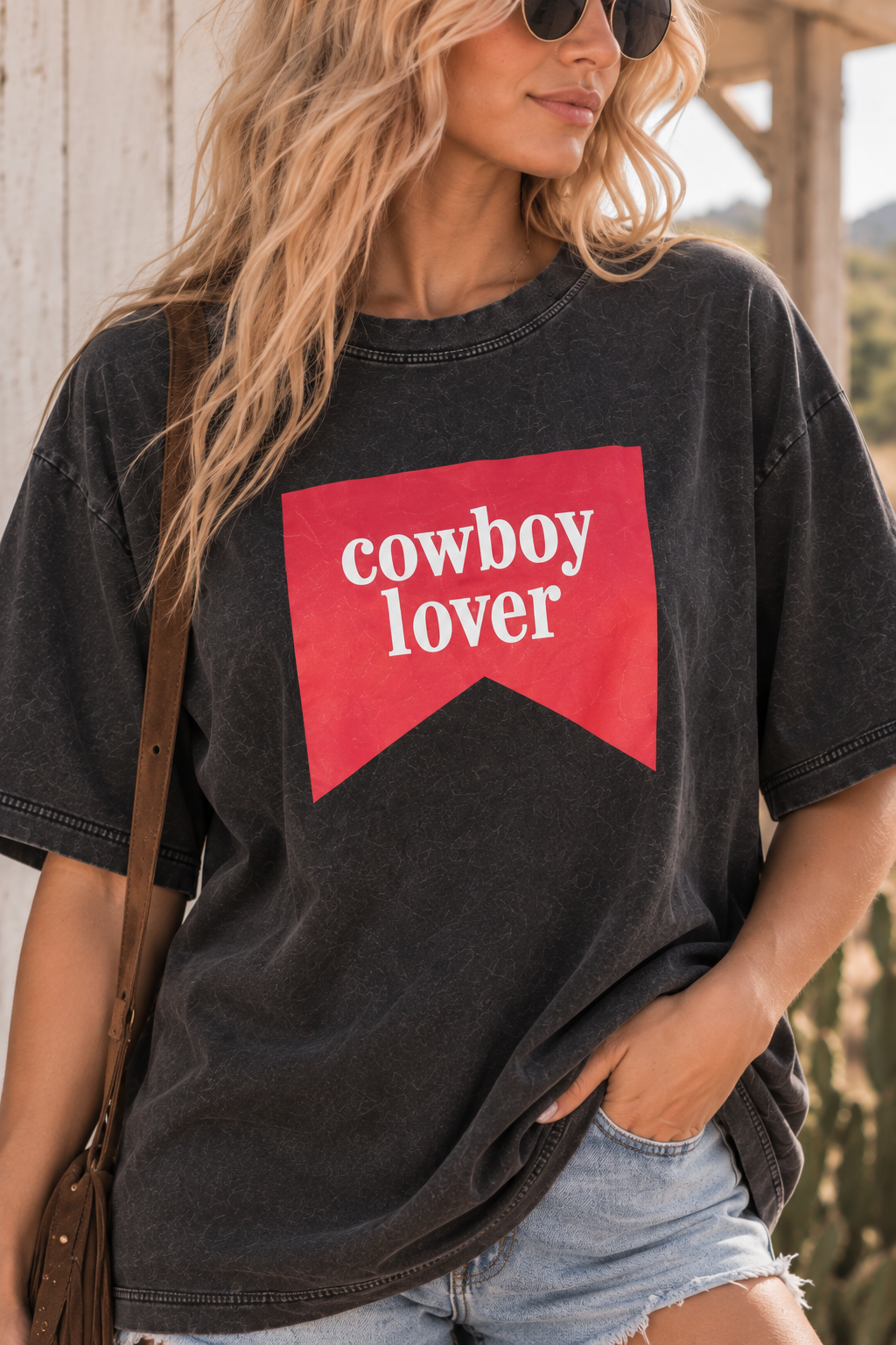 Cowboy Lover Graphic Tee by The Mibar Collective – oversized cotton graphic tee