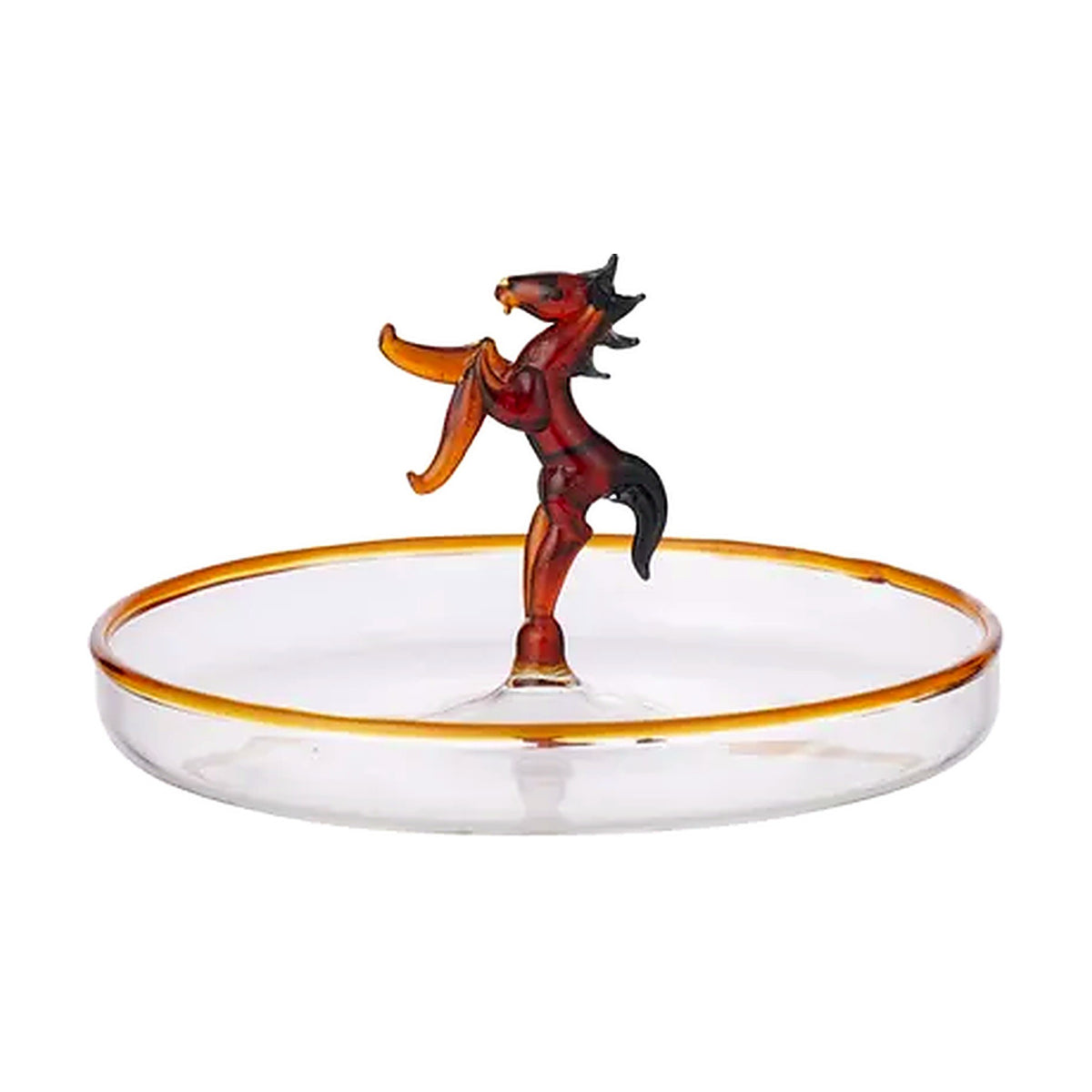 Dancing Horse Glass Trinket Dish