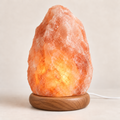 Himalayan Salt Rock Lamp Wooden Base