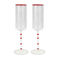 Hudson Flute Set 2 Clear/Red
