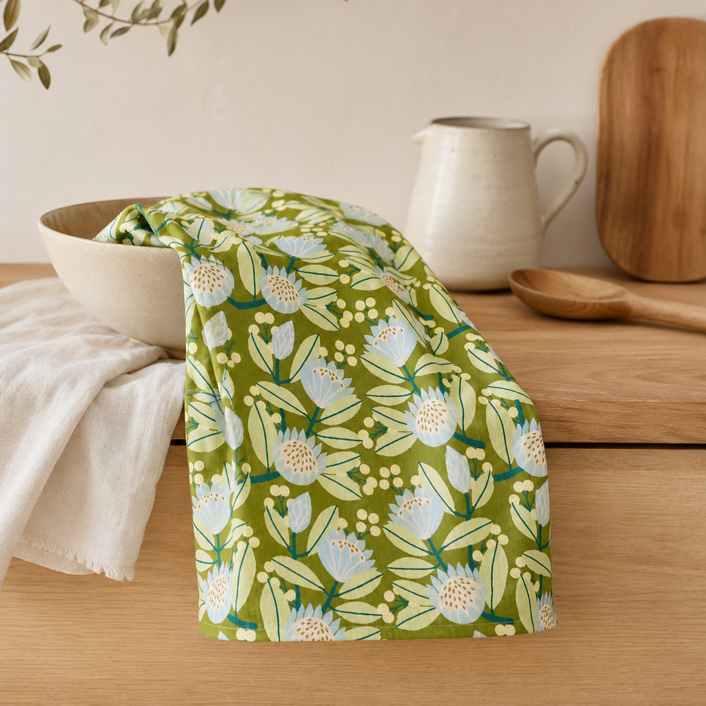 Kirra Cotton Tea Towel 50x70cm Olive