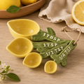 Limone ceramic measuring spoons set of 4, lemon-inspired design