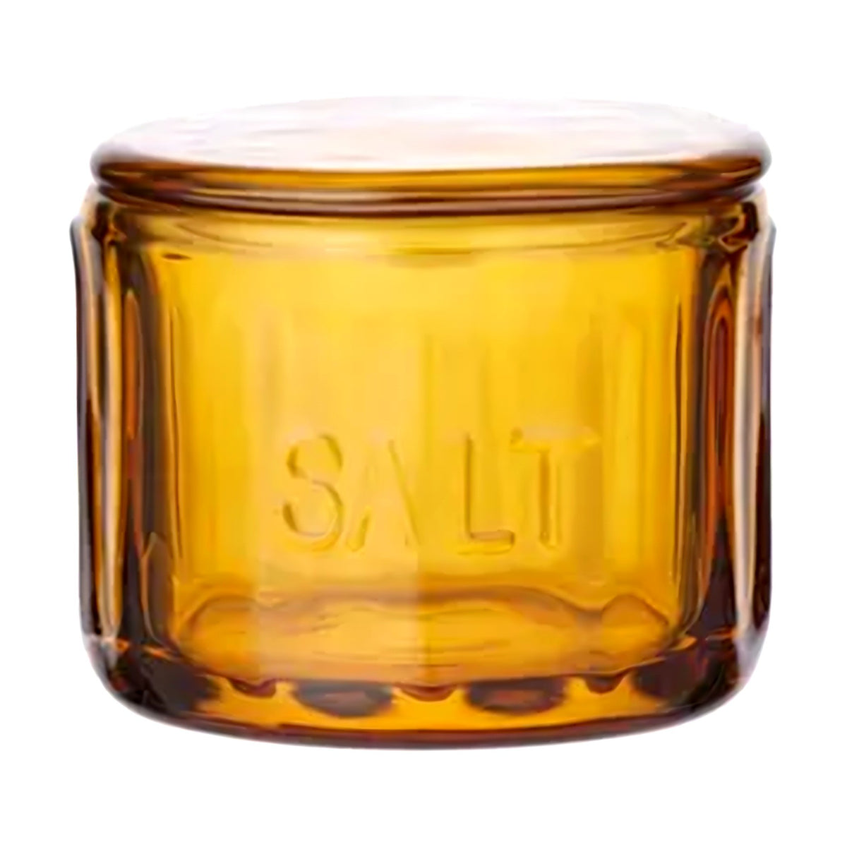 Lia Glass Salt Jar - Amber