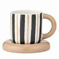 Candy Cup & Saucer Black / Natural