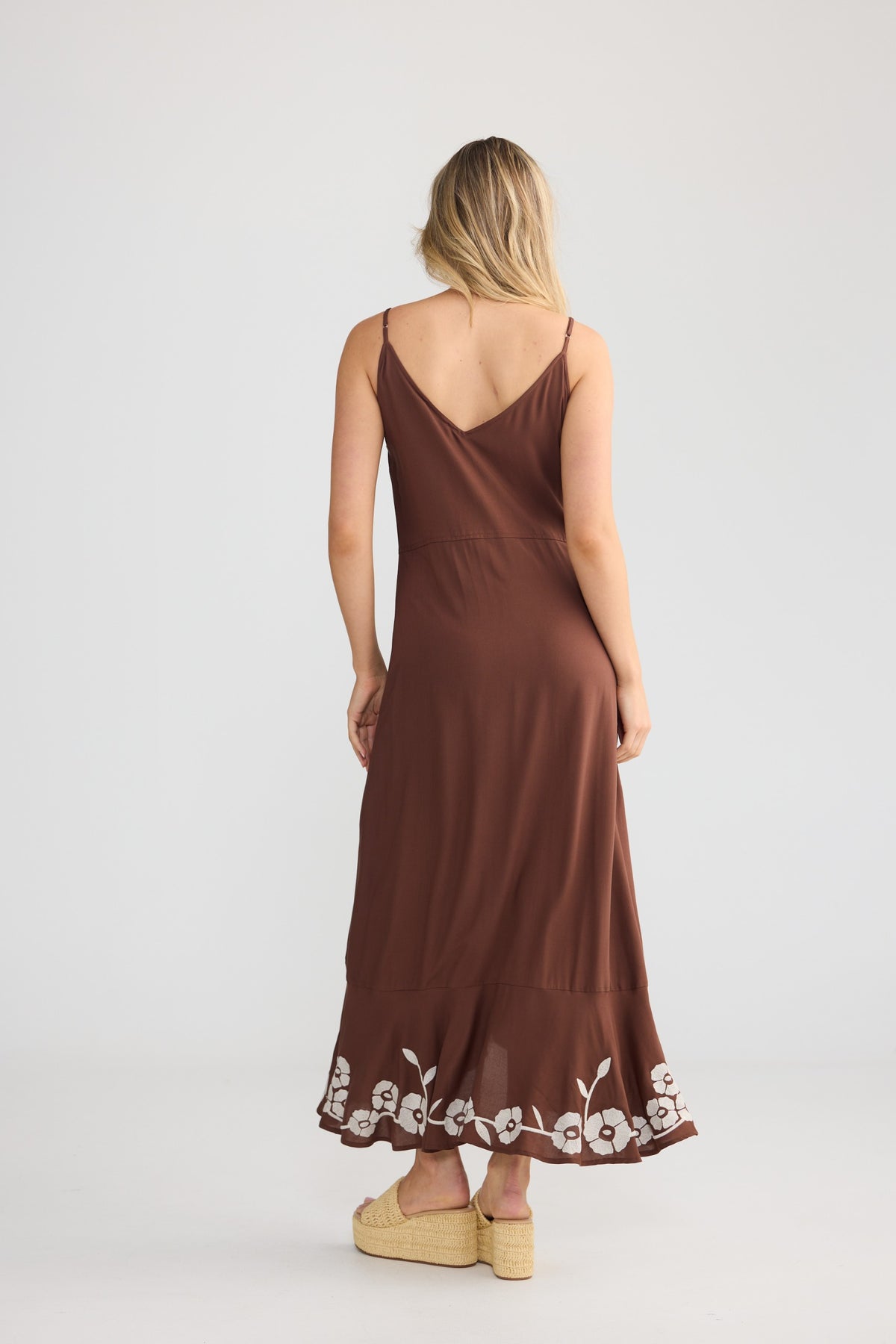 Oasis Dress - Chocolate/Ivory – view 2
