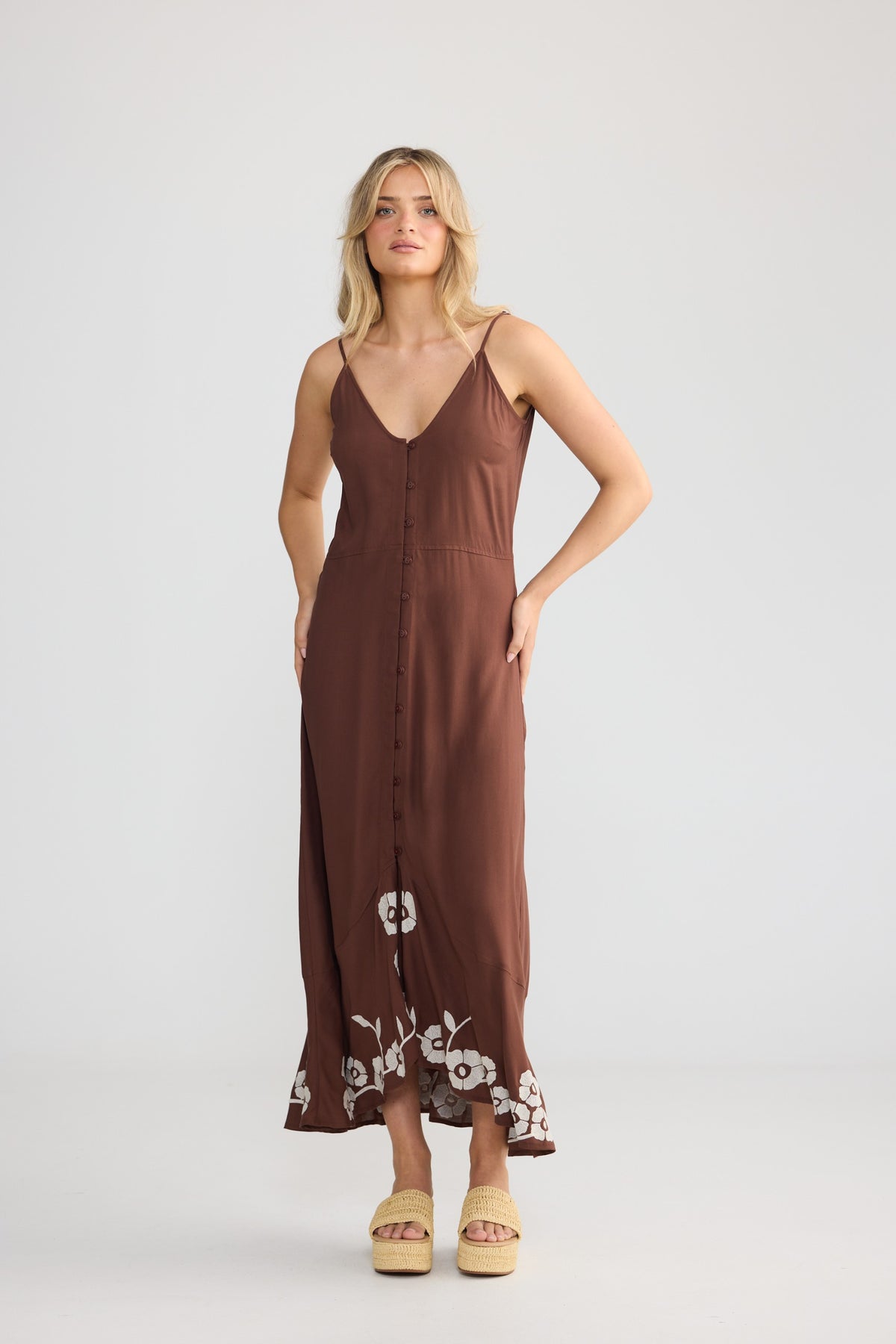 Oasis Dress - Chocolate/Ivory – view 3