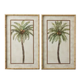 Palm Frame Print Glass