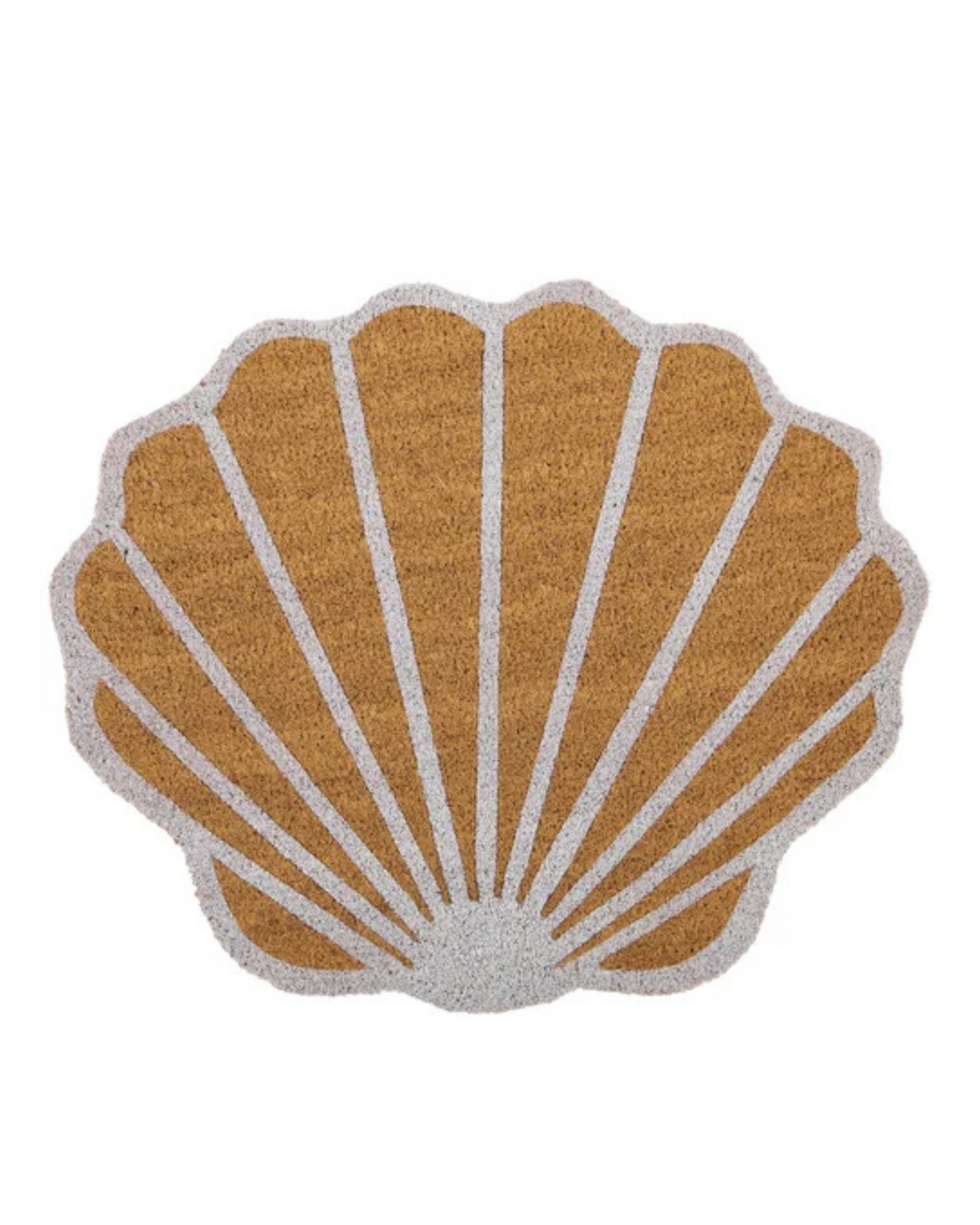 Clam PVC Back Coir Mat 50×60cm White