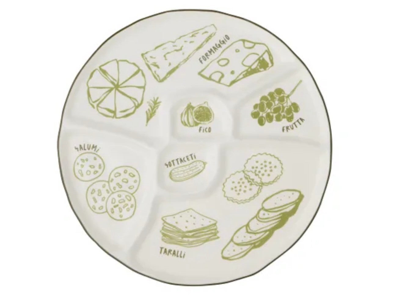 Deli Ceramic Divided Platter