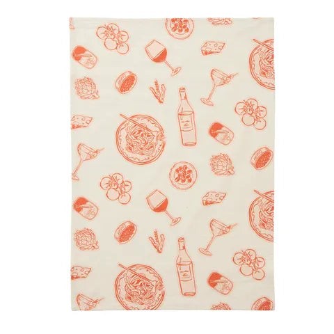 Taormina Tea Towel 50x70cm Red