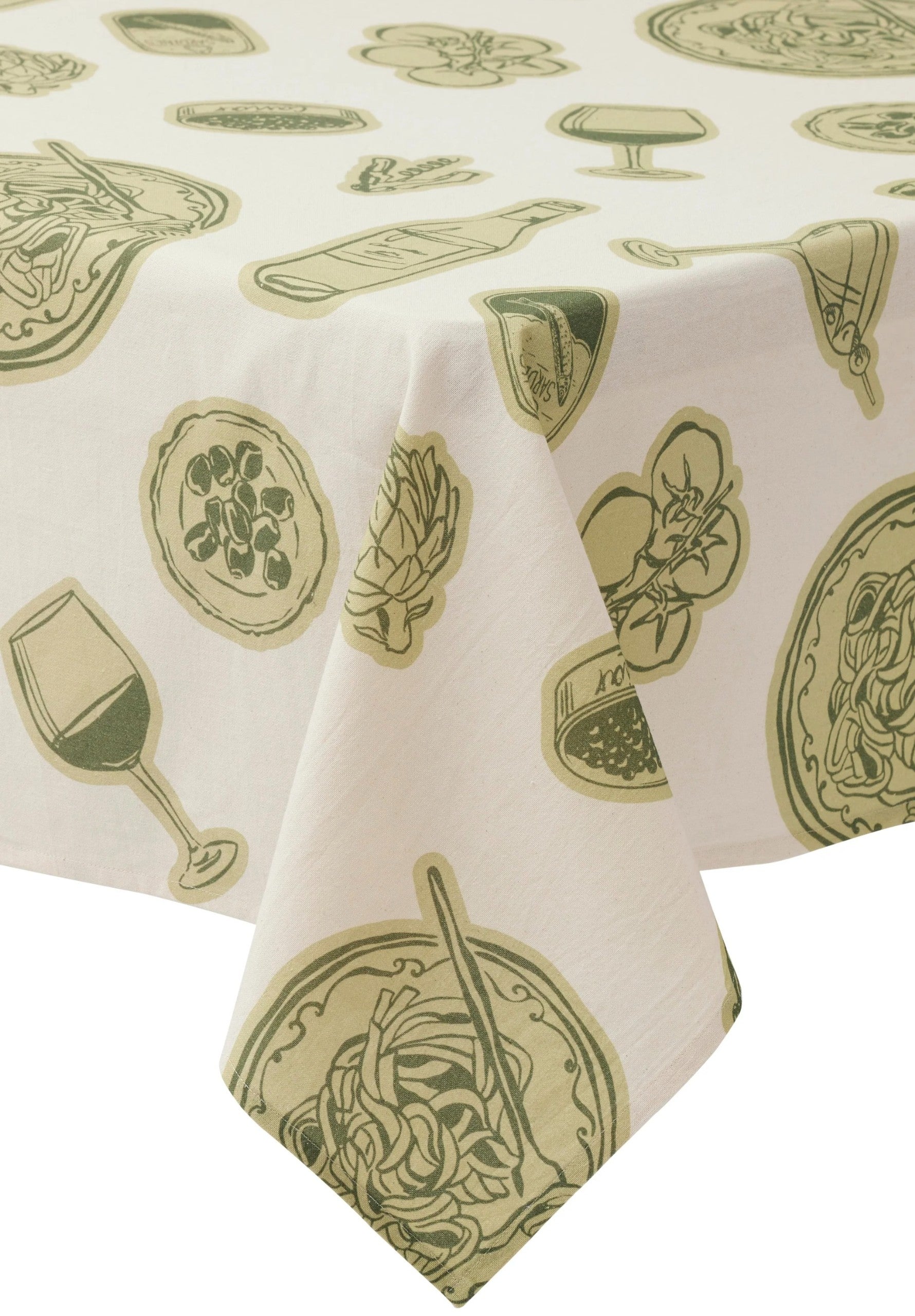 Taormina Table Cloth Olive