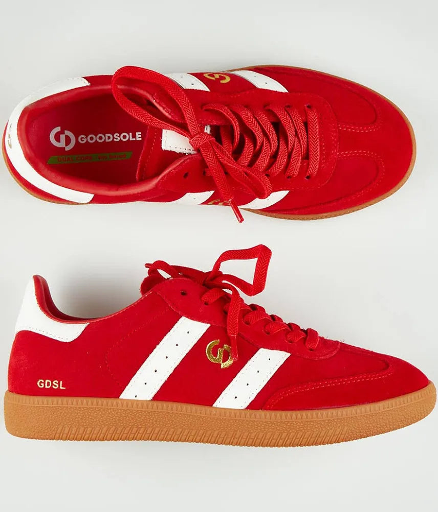 Parallel Red Suede Sneaker
