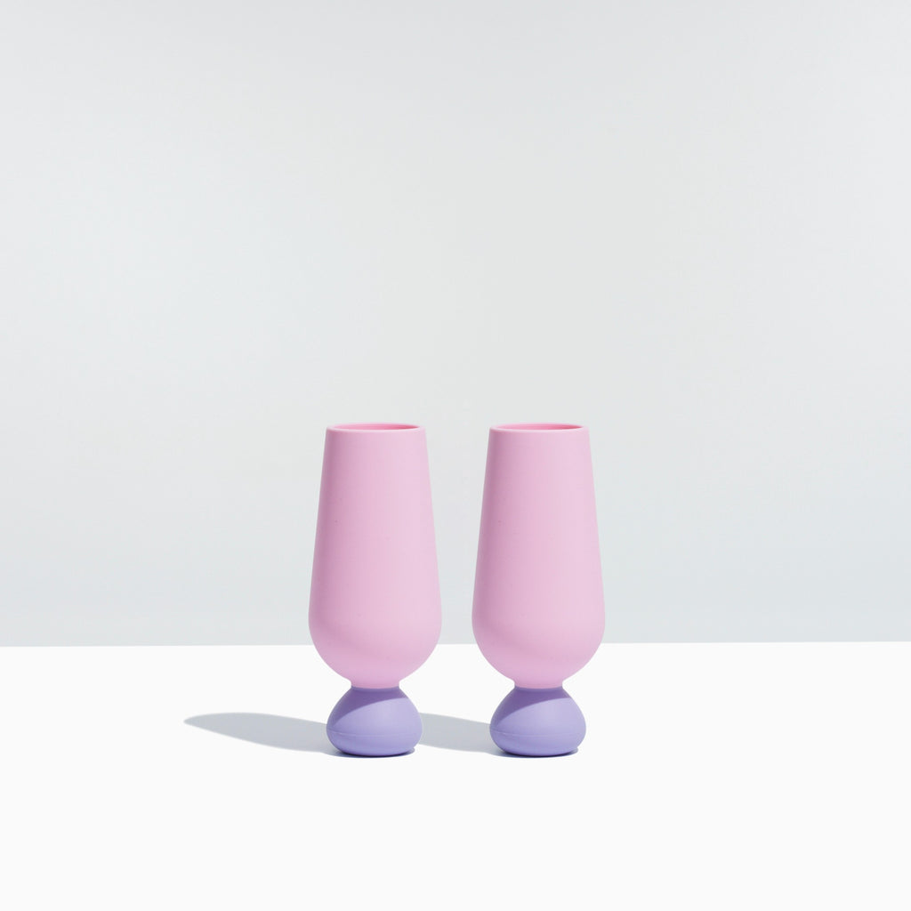 Bubble Champagne Flute Set 2 "3 colourways"