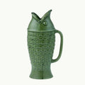 Fin Ceramic Jug 13.5x11x26cm Olive