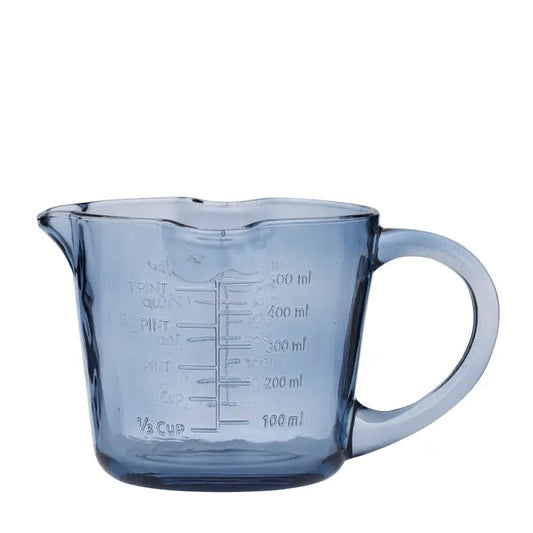 Lia Denim Glass Measure Jug