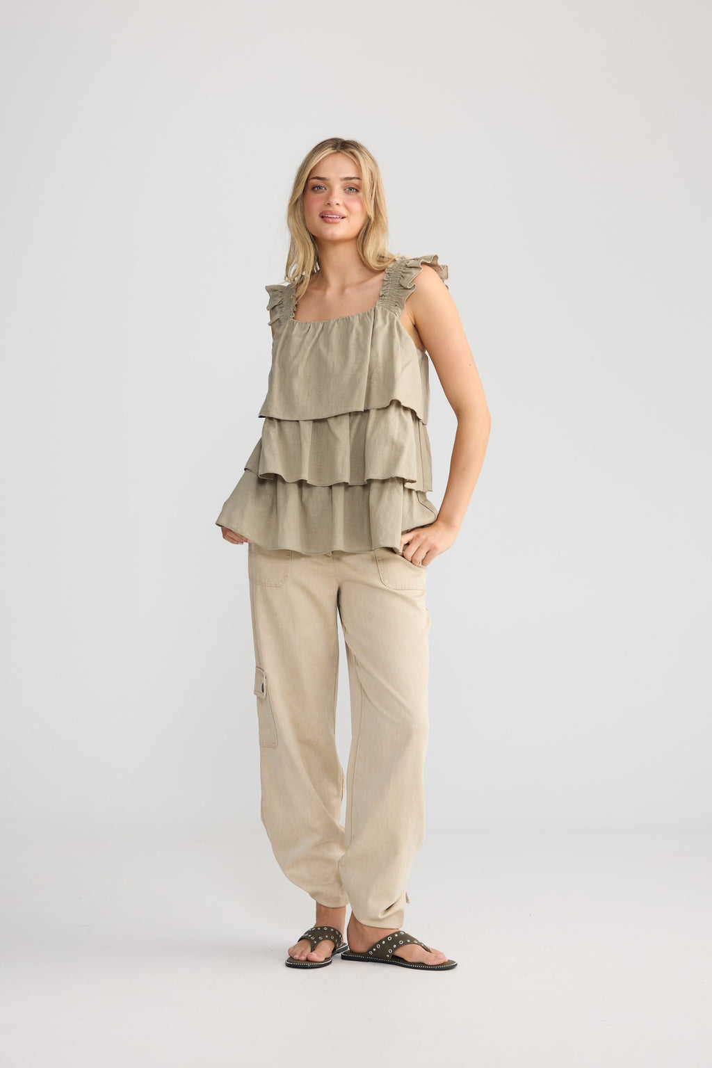Paloma Top- Sage – view 3
