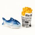 Reggie Fish n Chips 2pc Cer S&P 6x8.5cm