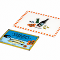 Sardines glass serving boards set of 2, sardine-inspired design