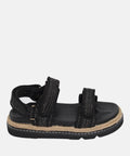 Elsie Black Raffia Slide