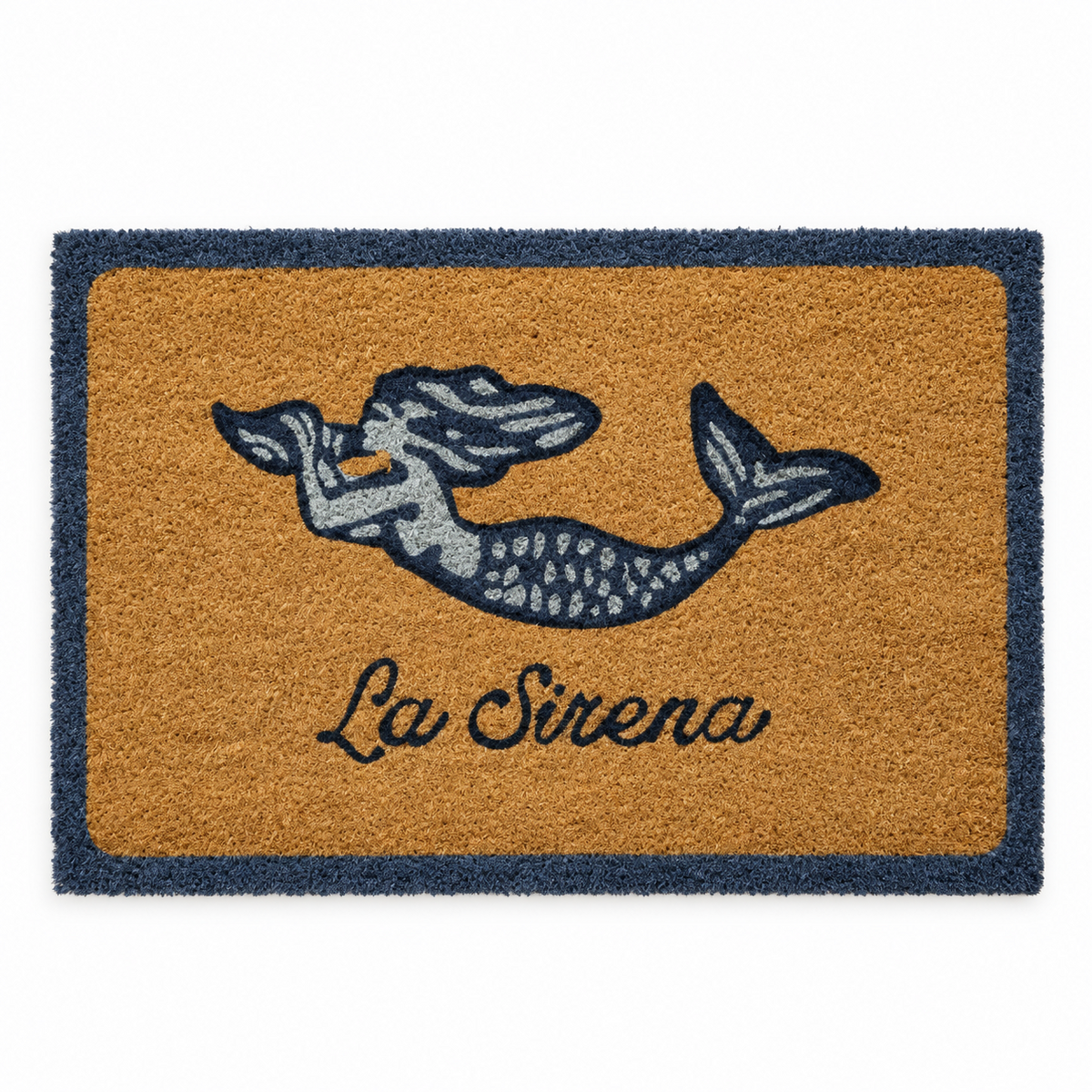 Sirena Coir Door Mat Blue