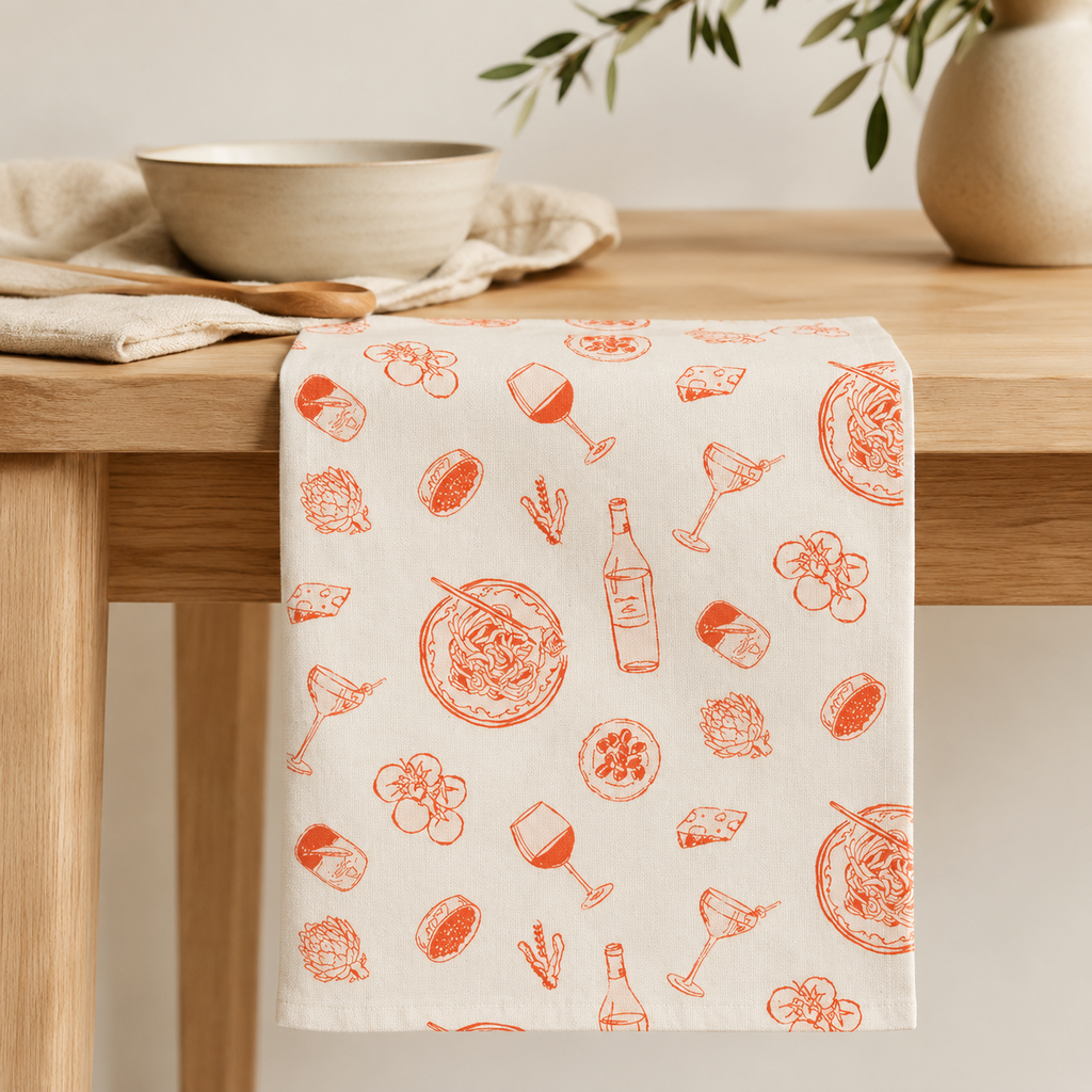 Taormina Tea Towel 50x70cm Red