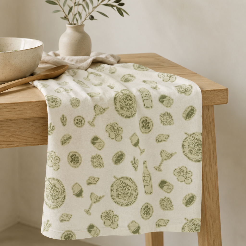 Taormina Tea Towel 50x70cm Olive