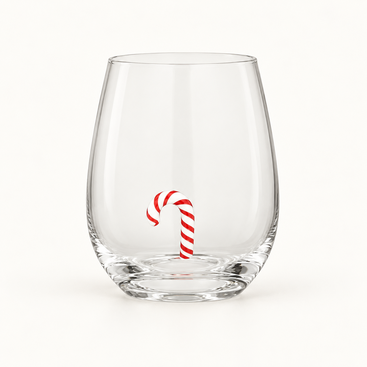 Xmas Candy Cane Glass